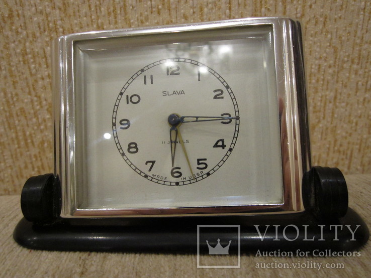 Часы будильник Слава 11 камней 1957 год, photo number 2