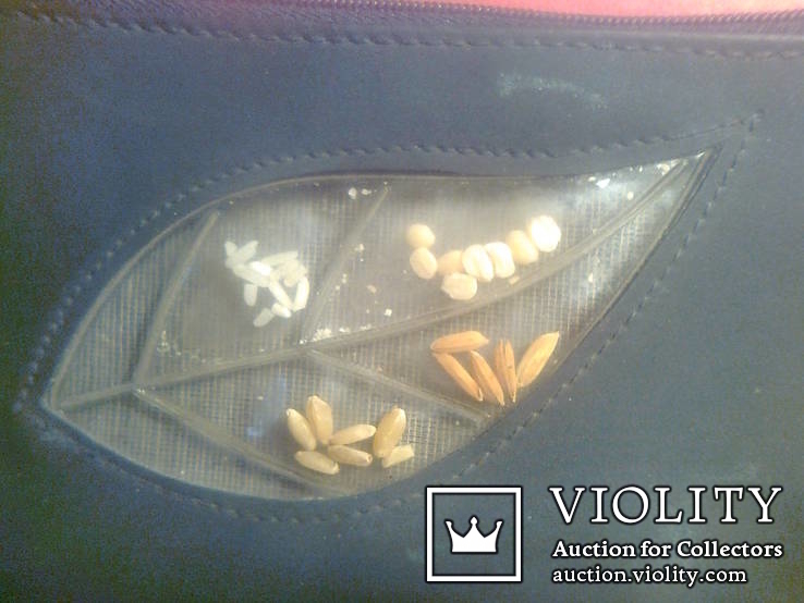  Клатч -кошелёк с образцами 4-х сортов риса (приобрет. в Монголии,80-е гг.), фото №4