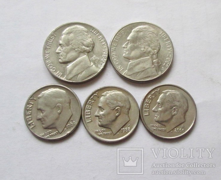 Центы.  5 монет, фото №2
