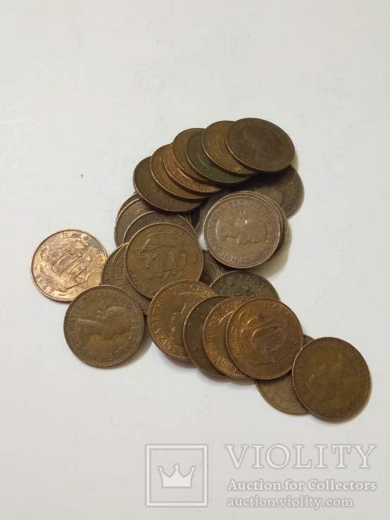 Набор монет Великобритания half penny № 4-30 штук, фото №2