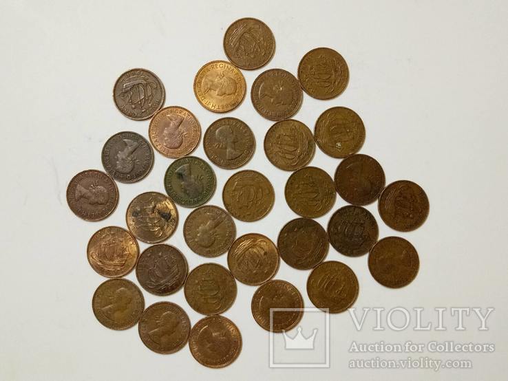 Набор монет Великобритания half penny № 4-30 штук, фото №4