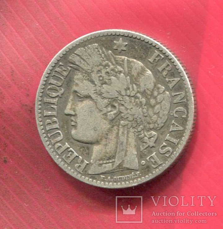 Франция 2 франка 1887 Церцея, фото №2