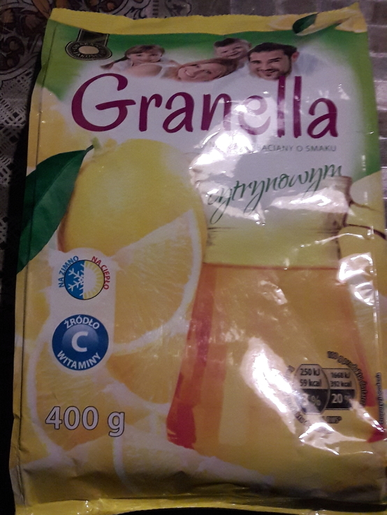 Растворимый гранулированный фруктовый чай Granella . Лимон.