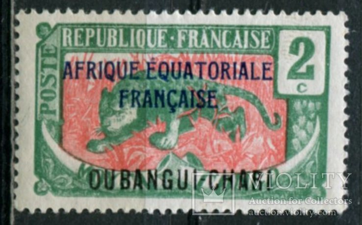1924 Французские колонии Убанги-Шари Чад 2с, фото №2