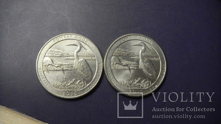 25 центів США 2015 Бомбей Хук (два різновиди), фото №2