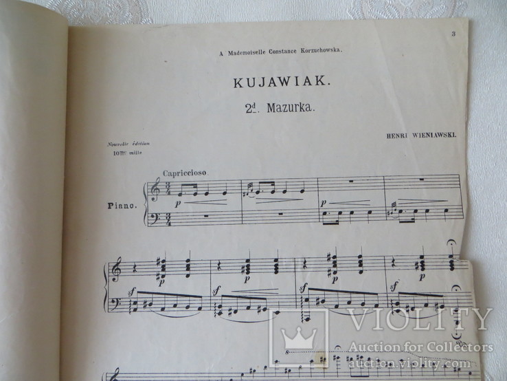 Ноты до 1917 года.мазурка.henri wieniawski., фото №4