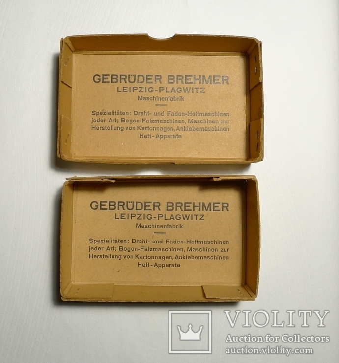 Немецкая старая коробка Gebruder Brehmer Leipzig, фото №2