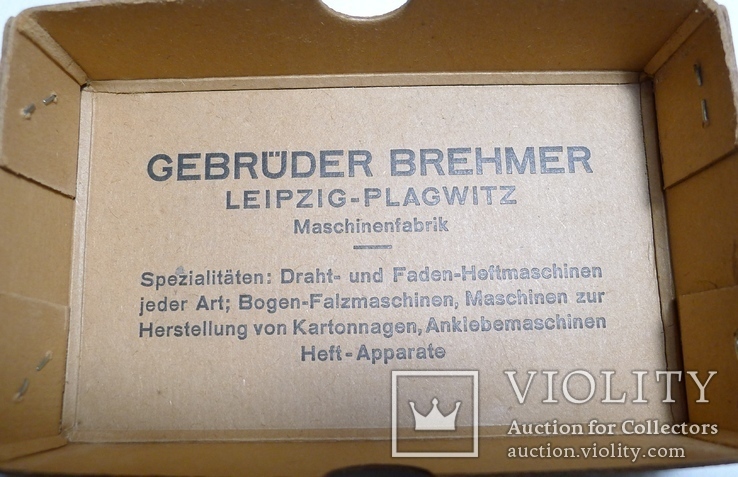 Немецкая старая коробка Gebruder Brehmer Leipzig, фото №3