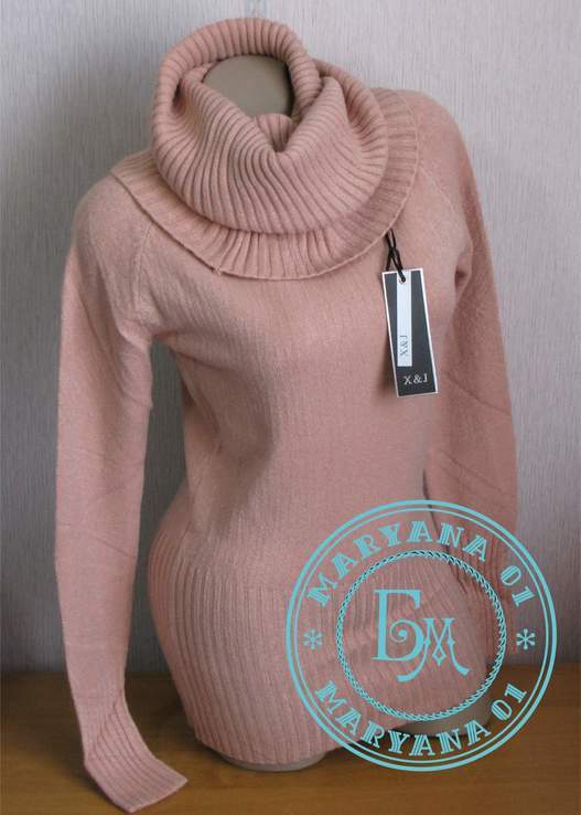 Тёплый свитер с хомутом размер L/XL, фото №4