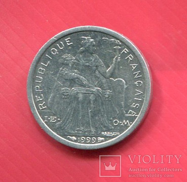 Французская Полинезия 1 франк 1999, фото №3