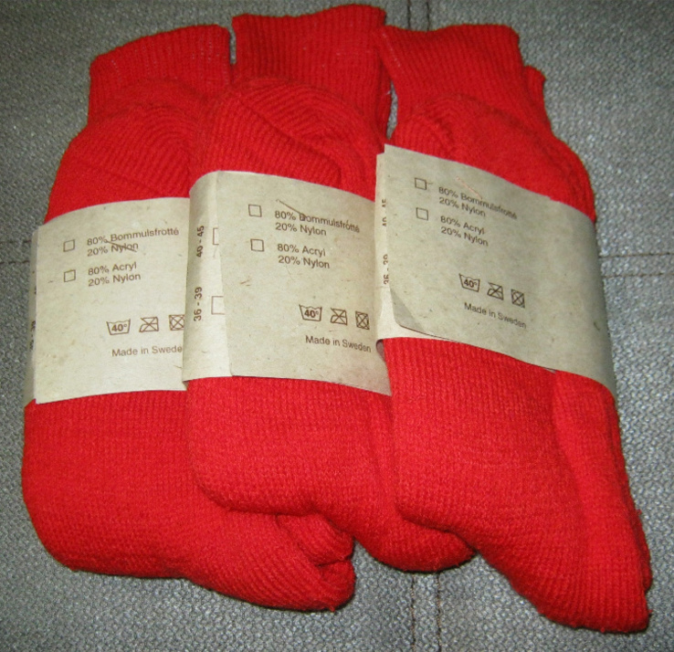 Теплые носки Швеция цвет красный 1 пара, фото №3
