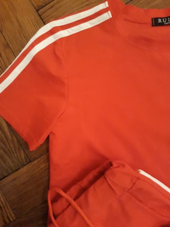 Яркий красный летний спортивный костюм р хл 50, photo number 7