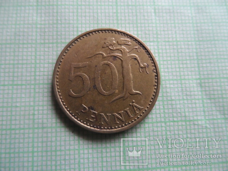 50 пенни 1972 Финляндия    (Р.3.30)~, фото №3
