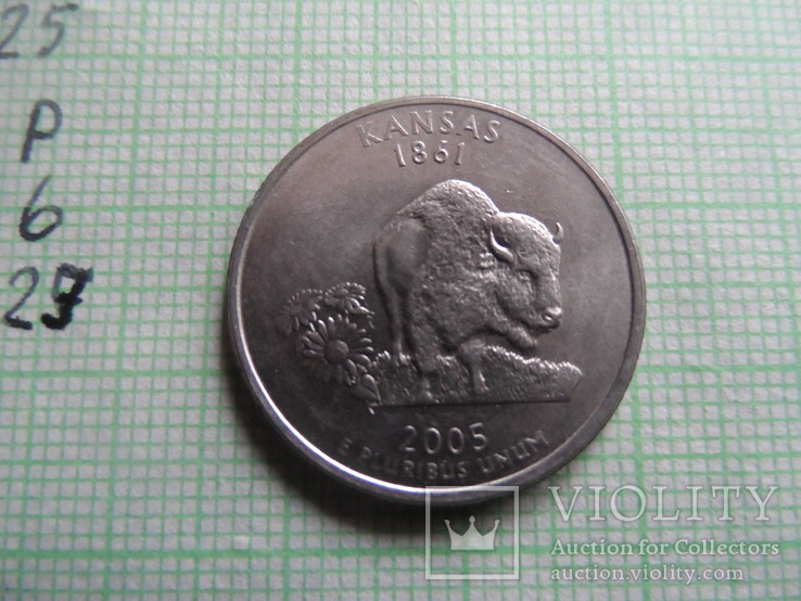 25 центов  2005 Канзас    (Р.6.29)~, фото №2