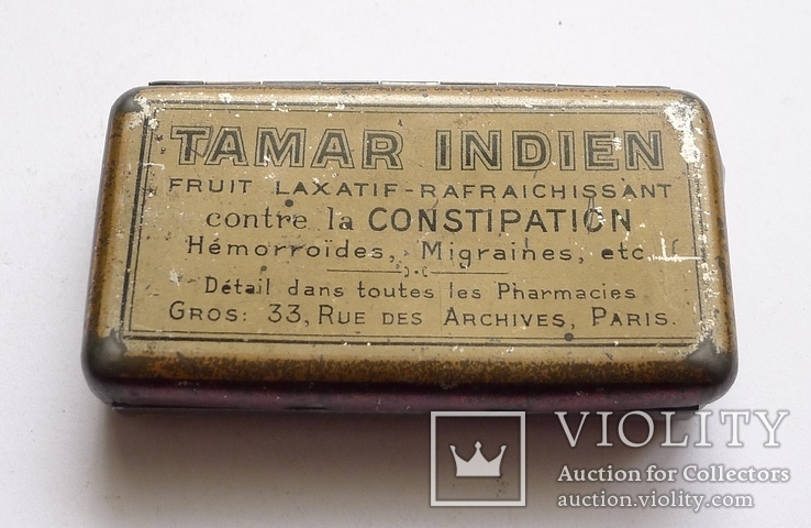 Жестяная коробочка Tamar Indien, fruit laxatif