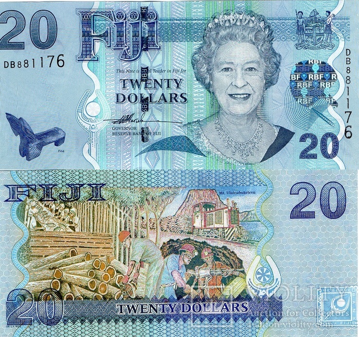Fiji Фиджи - 20 Dollars 2007 UNC JavirNV