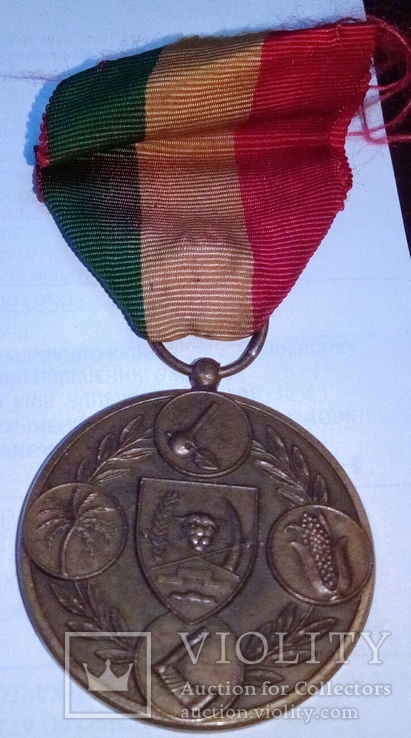 Медаль "За здобутки у сільському господарстві" Республіка Заїр.(1971-97), фото №2