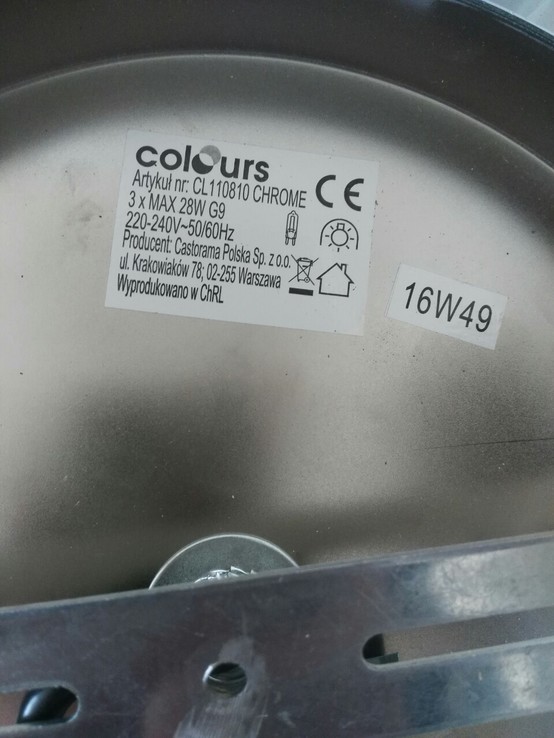 Чешская люстра новая Colours Naxos 3x28 W G9 Хром, фото №9