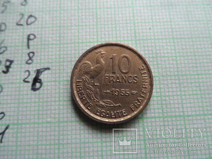 10 франков 1955  Франция   (Р.8.26)~