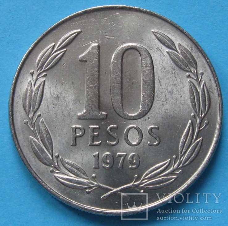 Чили 10 песо 1979, фото №3