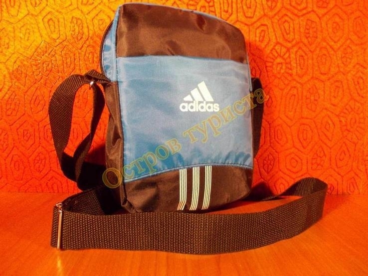 Барсетка спортивная ADIDAS 31 черно-голубая, фото №3