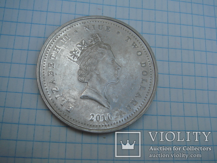 Ниуе 2 доллара 2010 год, унция серебра 999 пробы, фото №2