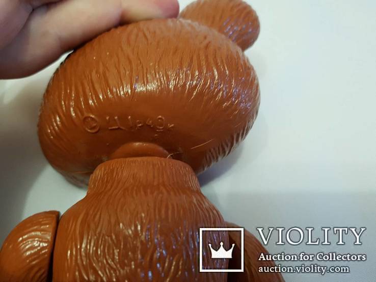 Олимпийский мишка . на резинках . символ олимпиады 80. колкий пластик . цена , клеймо, фото №4