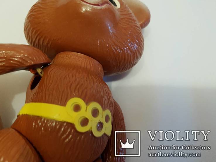 Олимпийский мишка . на резинках . символ олимпиады 80. колкий пластик . цена , клеймо, фото №9