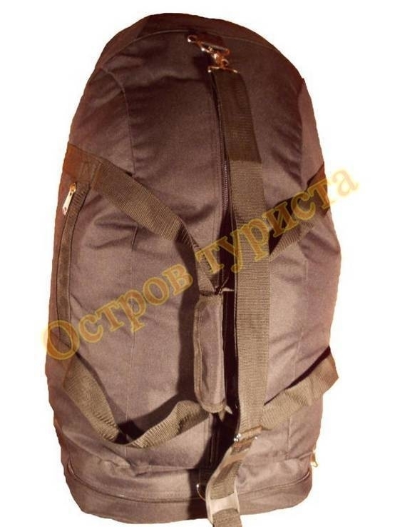 Сумка рюкзак 1233 военная 70 литров черная, numer zdjęcia 3