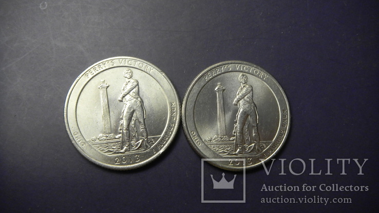 25 центів США 2013 Перемога Перрі (два різновиди), фото №2