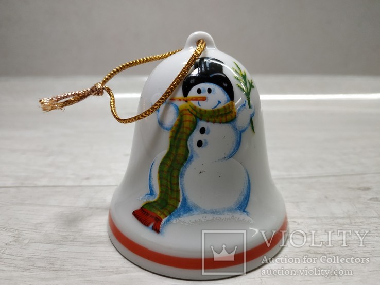 Колокольчик "Снеговик". Япония. Merry Christmas 1980.