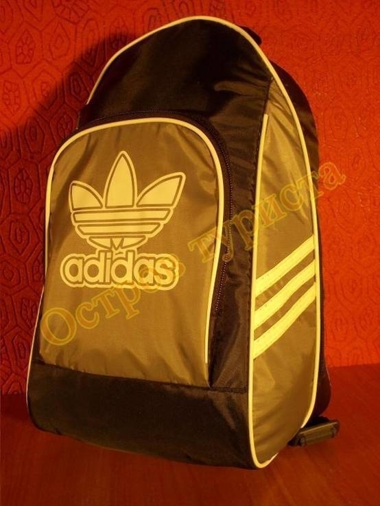 Рюкзак спортивный ADIDAS черно-серый малый, фото №2