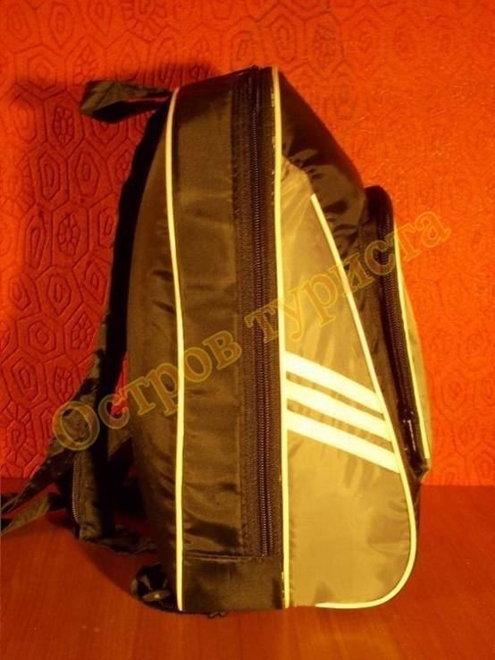 Рюкзак спортивный ADIDAS черно-серый малый, фото №4
