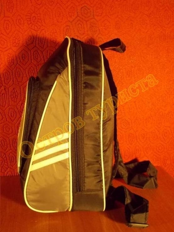 Рюкзак спортивный ADIDAS черно-серый малый, фото №5