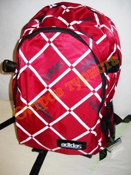 Рюкзак спортивный городской ADIDAS 0965 красный, фото №3