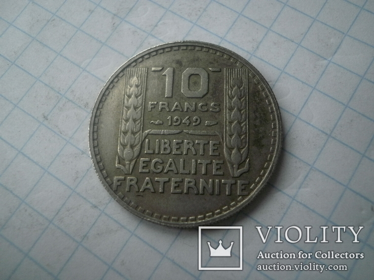 Франція 1949 рiк 10 франків., фото №3