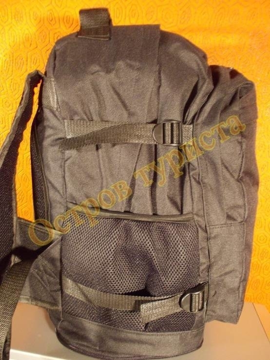 Рюкзак спортивный городской черный 40 литров регулируемый объем, фото №4