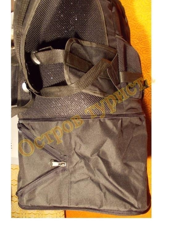 Рюкзак спортивный городской черный 40 литров регулируемый объем, фото №6