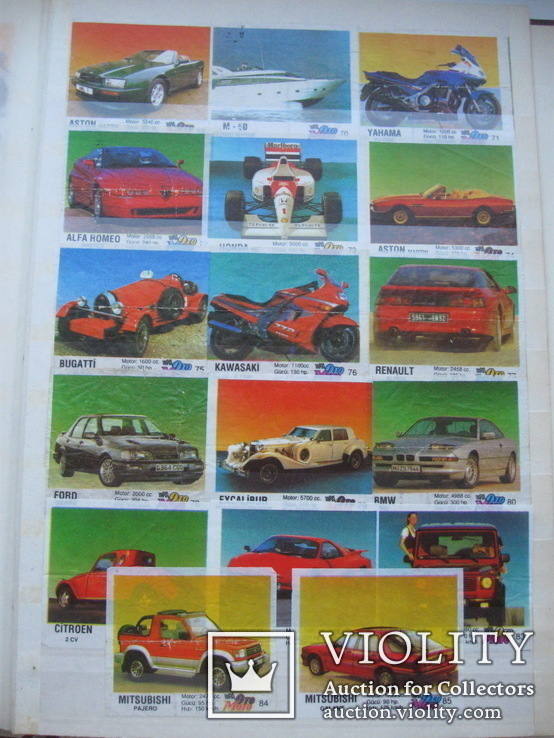Вкладыши от жевательной резинки Oto Moto (99 шт, почти вся серия, отсутствует №58), фото №6
