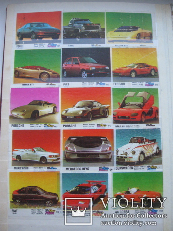 Вкладыши от жевательной резинки Oto Moto (99 шт, почти вся серия, отсутствует №58), фото №7