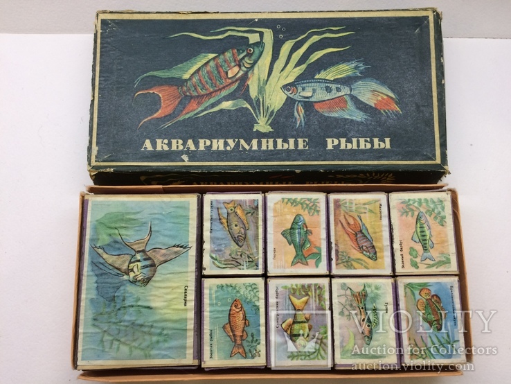 Спички набор сувенирные Аквариумные рыбки времён СССР
