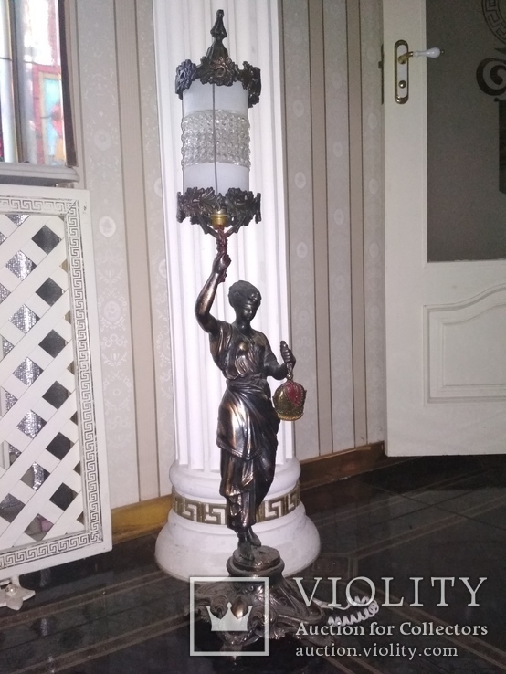 Лампа Светильник Торшер Бра Фемида с короной металл 91 см, фото №3
