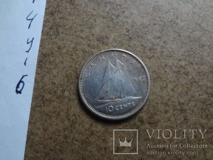 10 центов 1963 Канада   серебро   (У.1.6)~