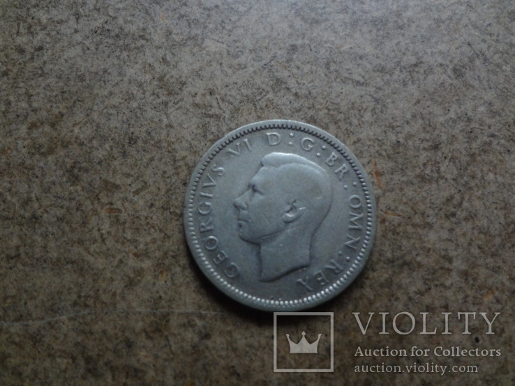 6 пенсов  1943  Великобритания серебро   (У.2.7)~, фото №3