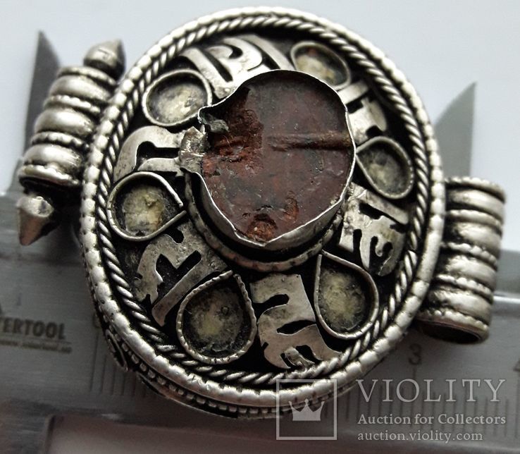 Старинный серебренный подвес-медальон, фото №10