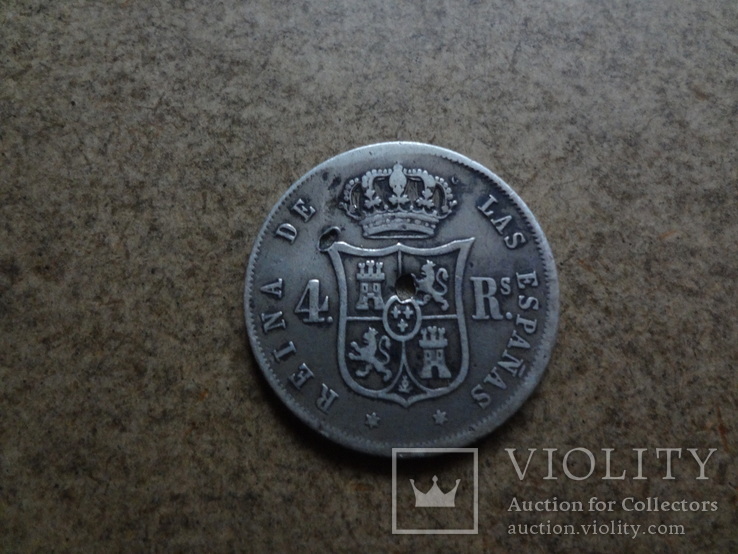 4 реала 1862 Испания   серебро   (У.4.11)~, фото №5