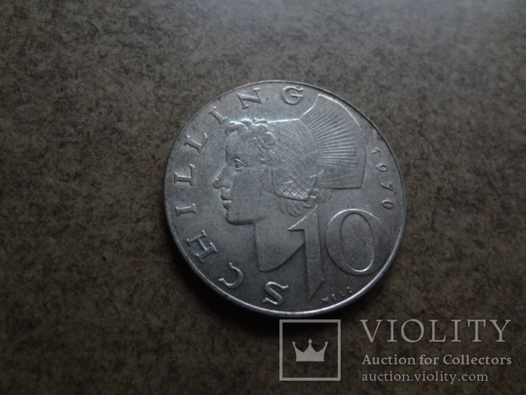 10 шиллингов 1970 Австрия    серебро   (У.4.13)~, фото №3