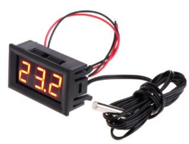 Термометр электронный 12 Вольт (красный), фото №3