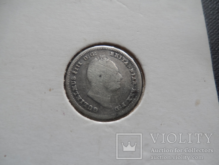 4 пенса 1837 Великобритания серебро  холдер 121~, фото №4