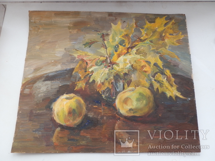 Осенний натюрморт 40 х 34 см. картон масло., фото №2